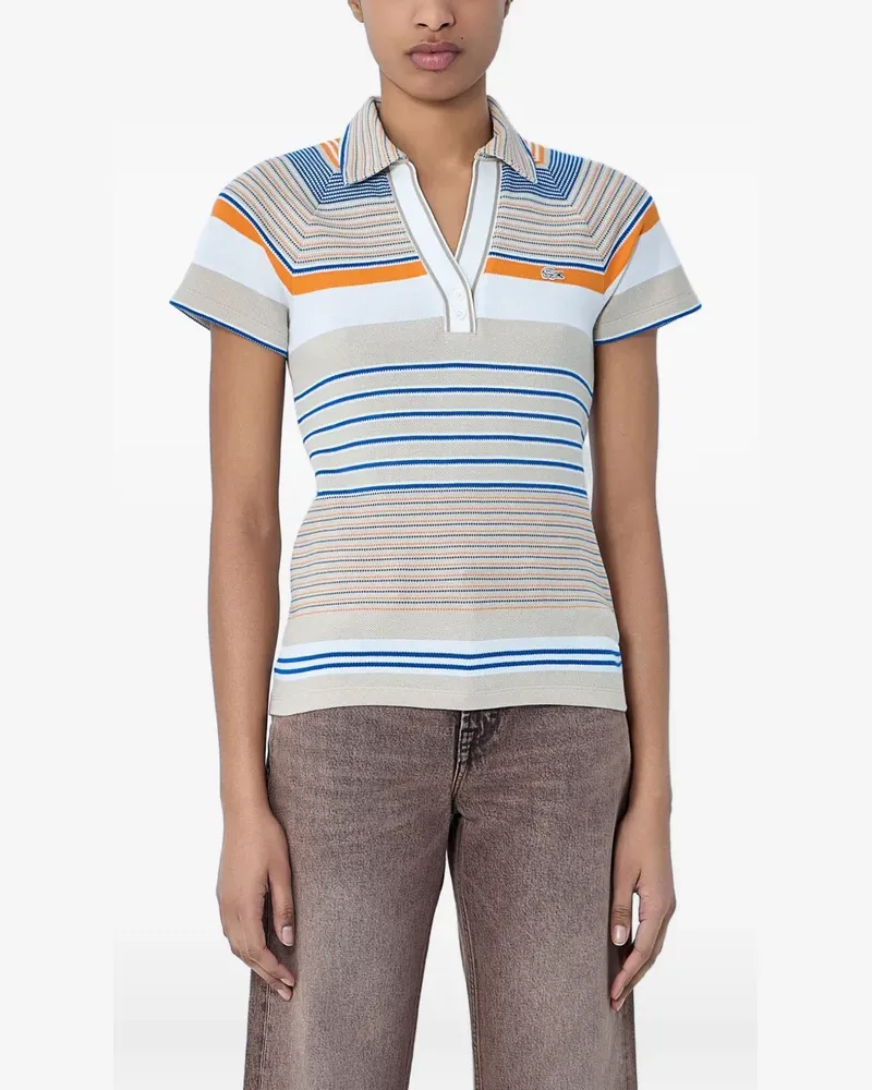 Lacoste striped polo shirt - Nude Nude