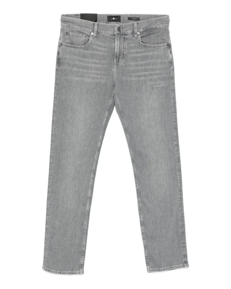 7 for all mankind Slimmy whiskered faded-effect jeans - Grau Grau
