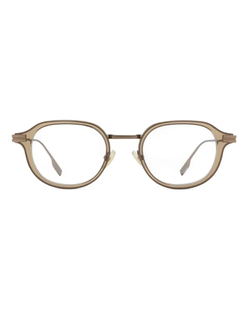 Ermenegildo Zegna Brille mit geometrischem Gestell - Nude Nude