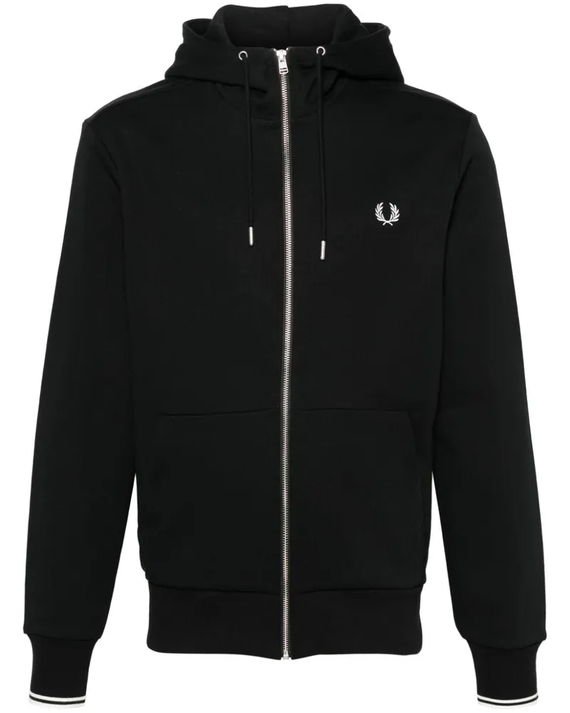 Fred Perry Jacke mit Reißverschluss - Schwarz Schwarz