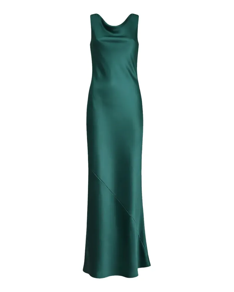 Blanca draped cowl-neck maxi dress - Grün Grün