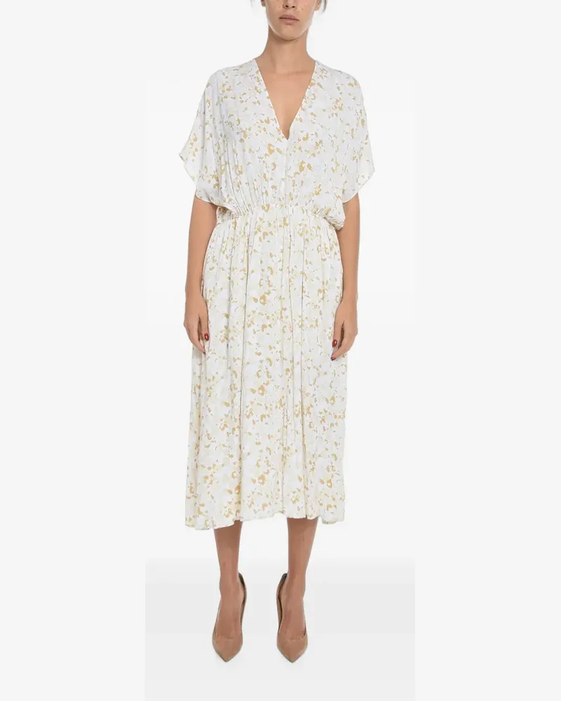 Samsøe & Samsøe Andina floral-print midi dress - Weiß Weiß