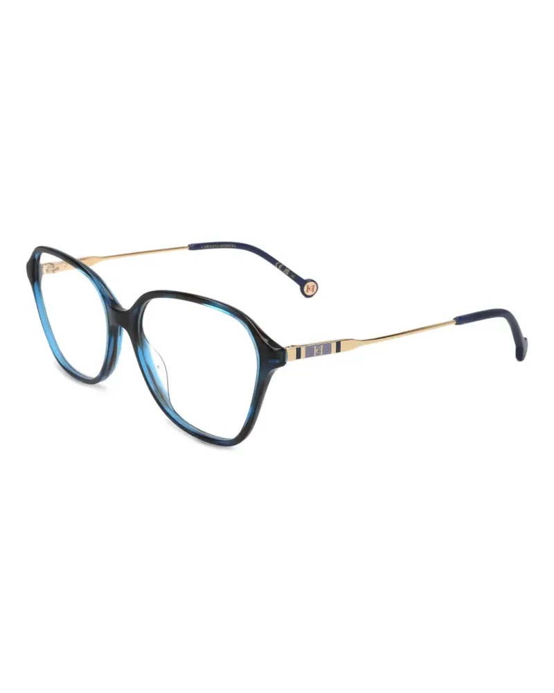 Carolina Herrera New York Brille mit geometrischem Gestell - Blau Blau