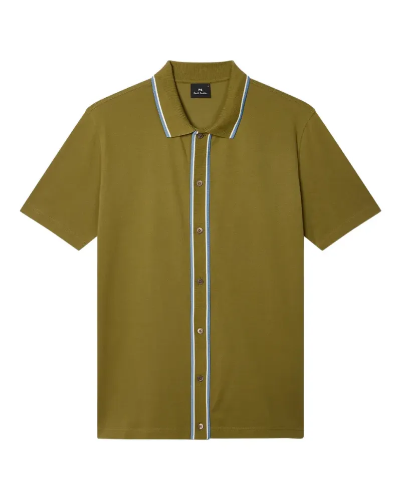 Paul Smith Poloshirt mit gestreiftem Detail - Grün Grün