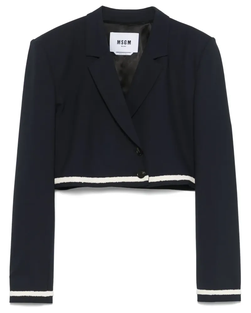 MSGM Cropped-Blazer - Blau Blau