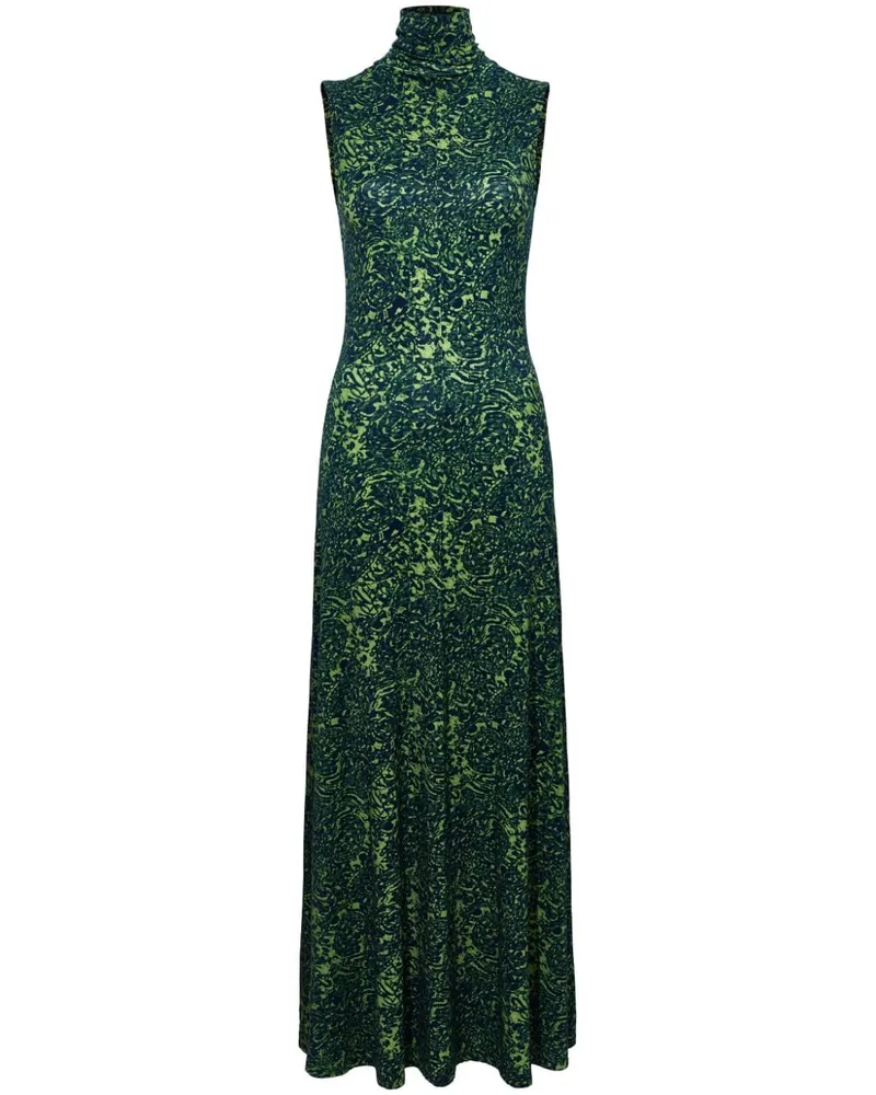 Proenza Schouler Kleid mit abstraktem Print - Grün Grün