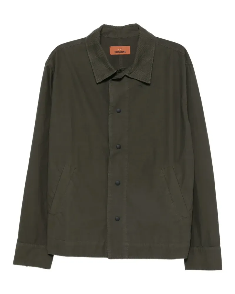 Missoni chevron-collar overshirt - Grün Grün