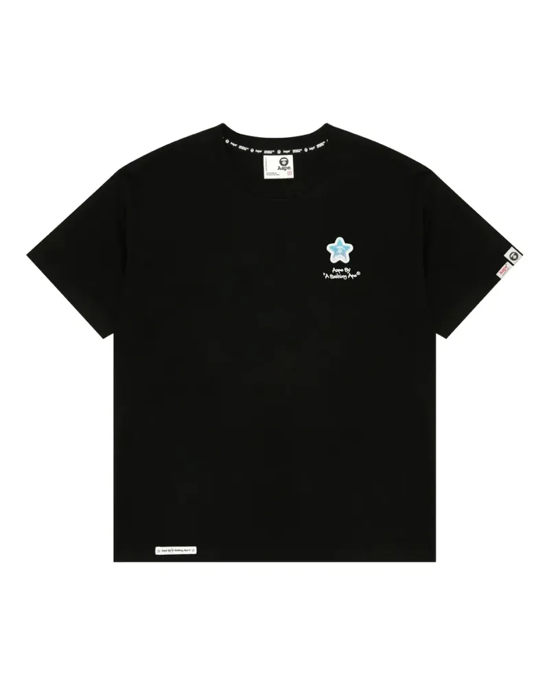 BAPE Moonface T-Shirt mit grafischem Print - Schwarz Schwarz