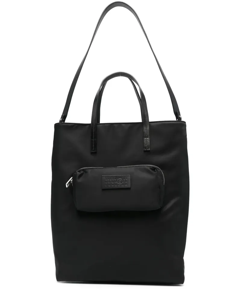 Maison Margiela Shopper mit Logo-Patch - Schwarz Schwarz