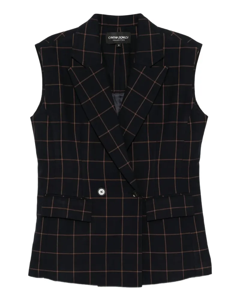 Cynthia Rowley Karierte Weste - Blau Blau