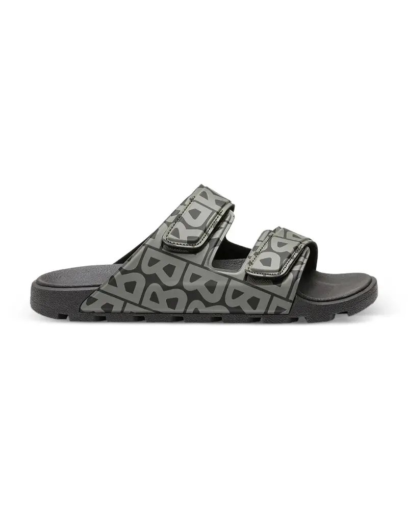 Bogner Pantoletten mit Logo-Print - Grau Grau