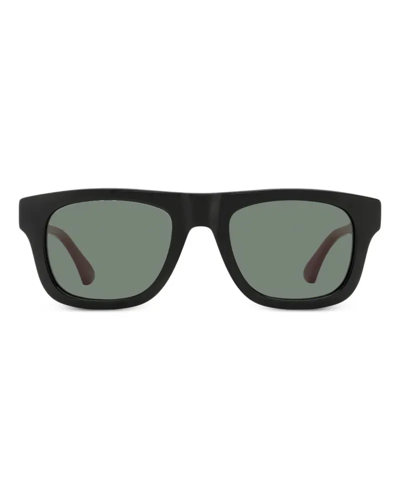 Gucci web rectangular sunglasses - Schwarz Schwarz