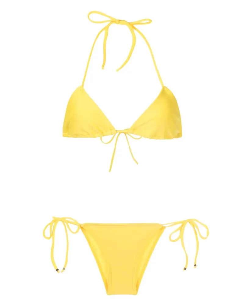 Amir Slama Triangel-Bikini mit Neckholder - Gelb Gelb