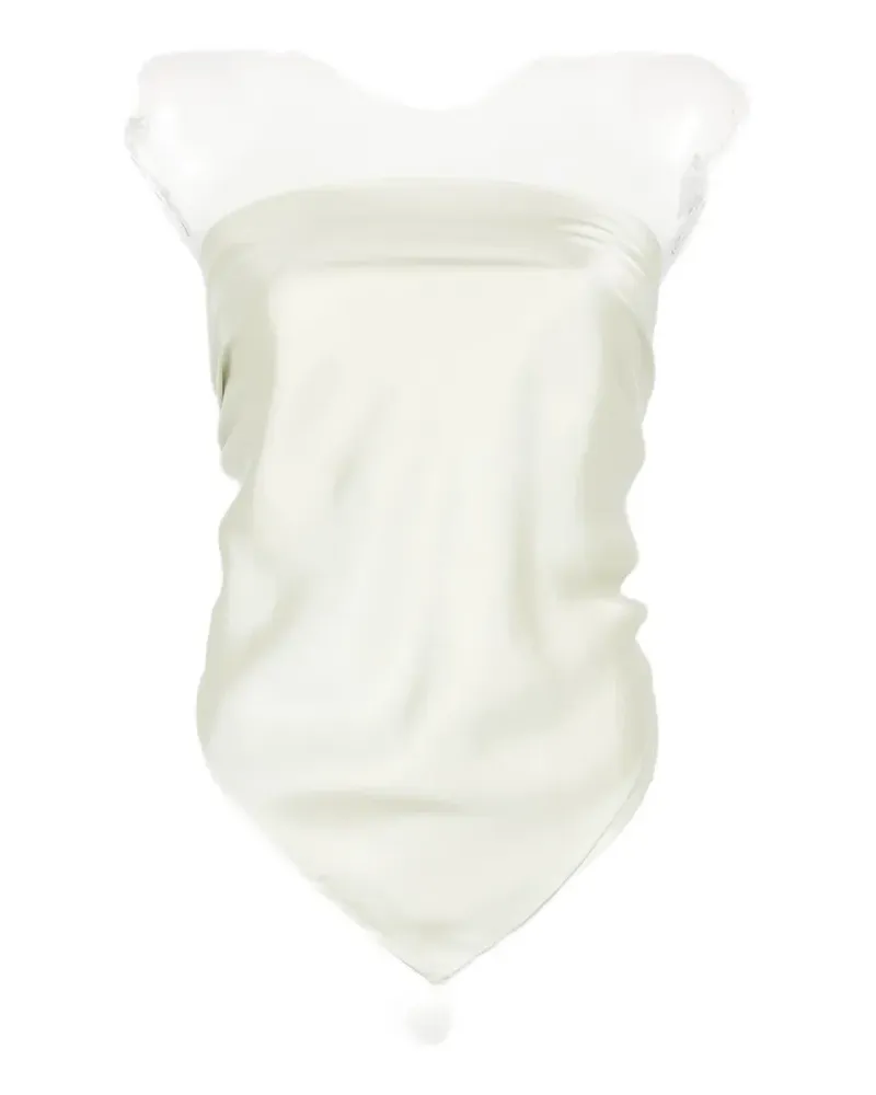 Enza Costa strapless scarf-hem top - Grün Grün