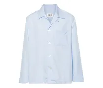 Pyjama-Oberteil mit Reverskragen - Blau