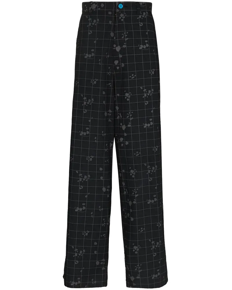 Undercover Lockere Hose mit Karomuster - Schwarz Schwarz