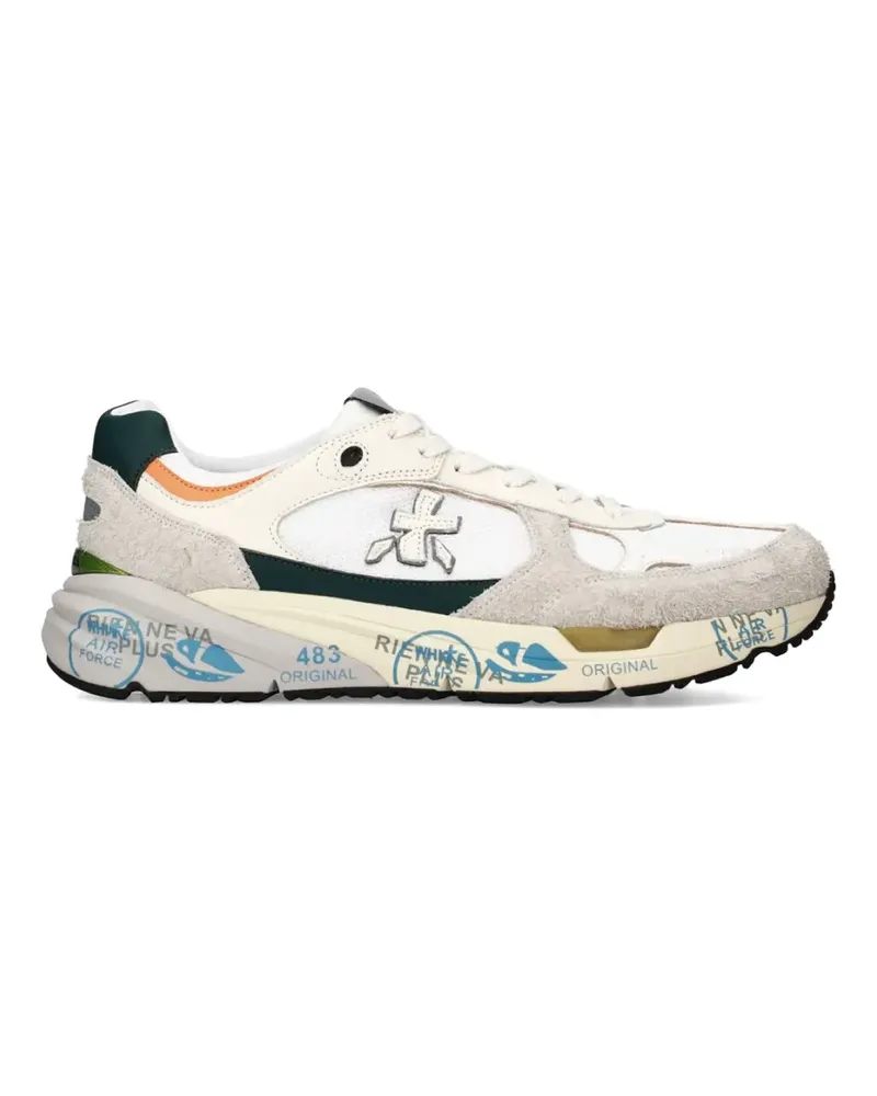 Premiata Mase suede-panel sneakers - Nude Nude