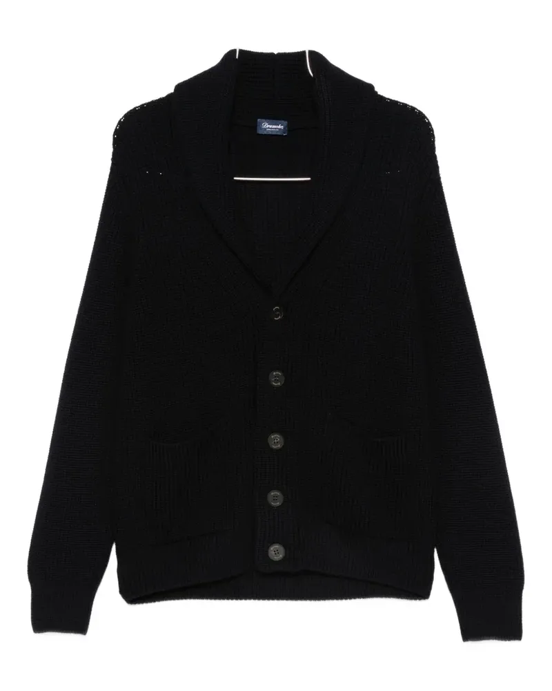 Drumohr  shawl-collar patch-pocket cardigan - Blau Blau