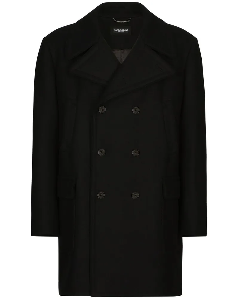 Dolce & Gabbana Doppelreihige Cabanjacke - Schwarz Schwarz