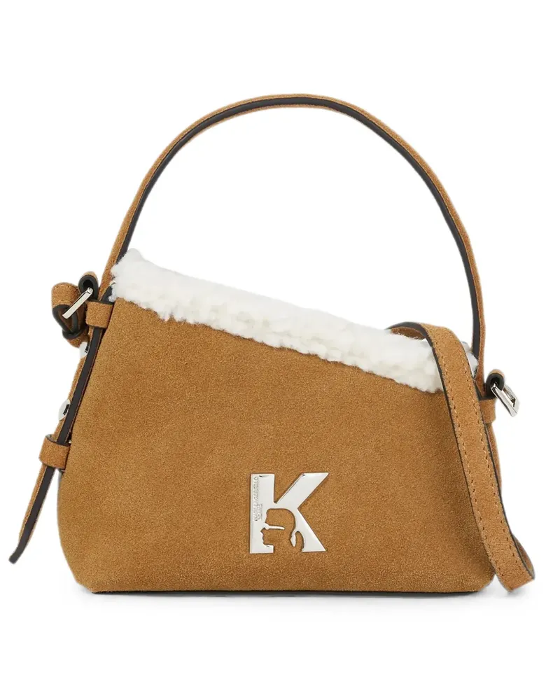 Karl Lagerfeld Shopper mit Logo-Schild - Braun Braun