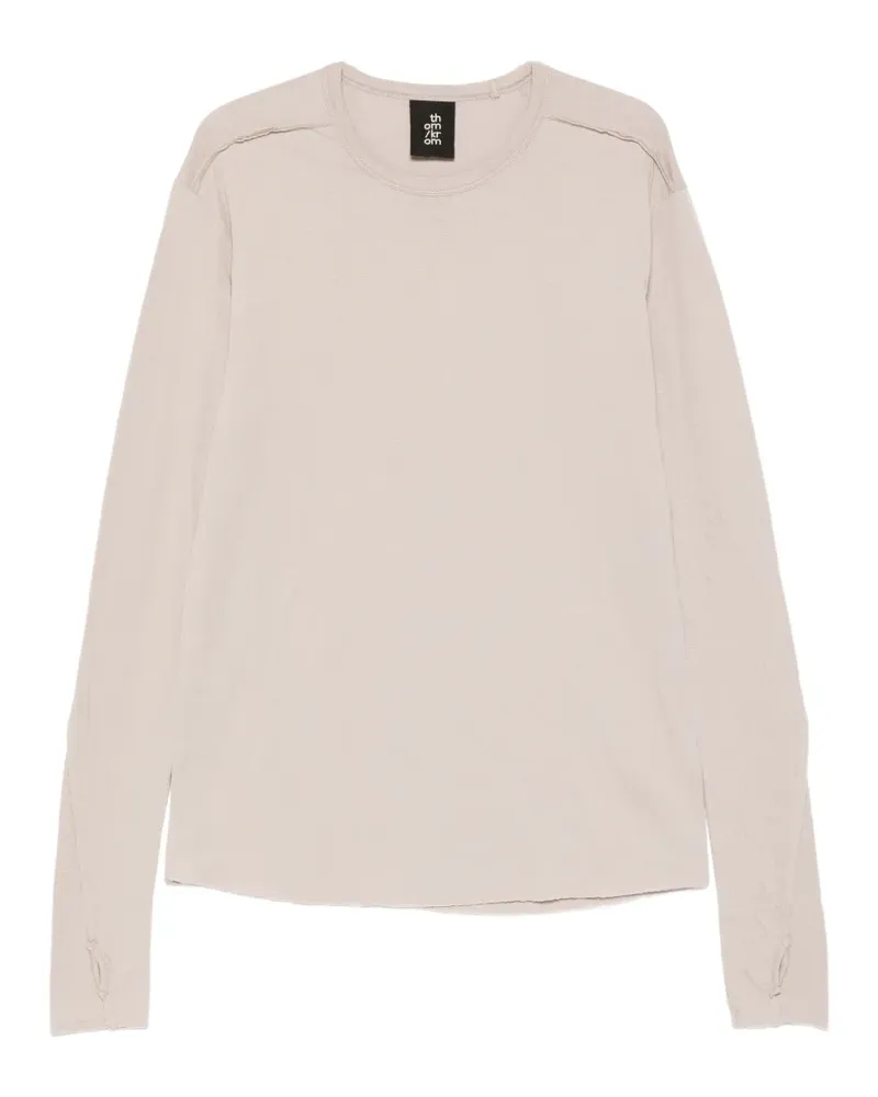 THOM KROM raw-cut long-sleeve T-shirt - Nude Nude