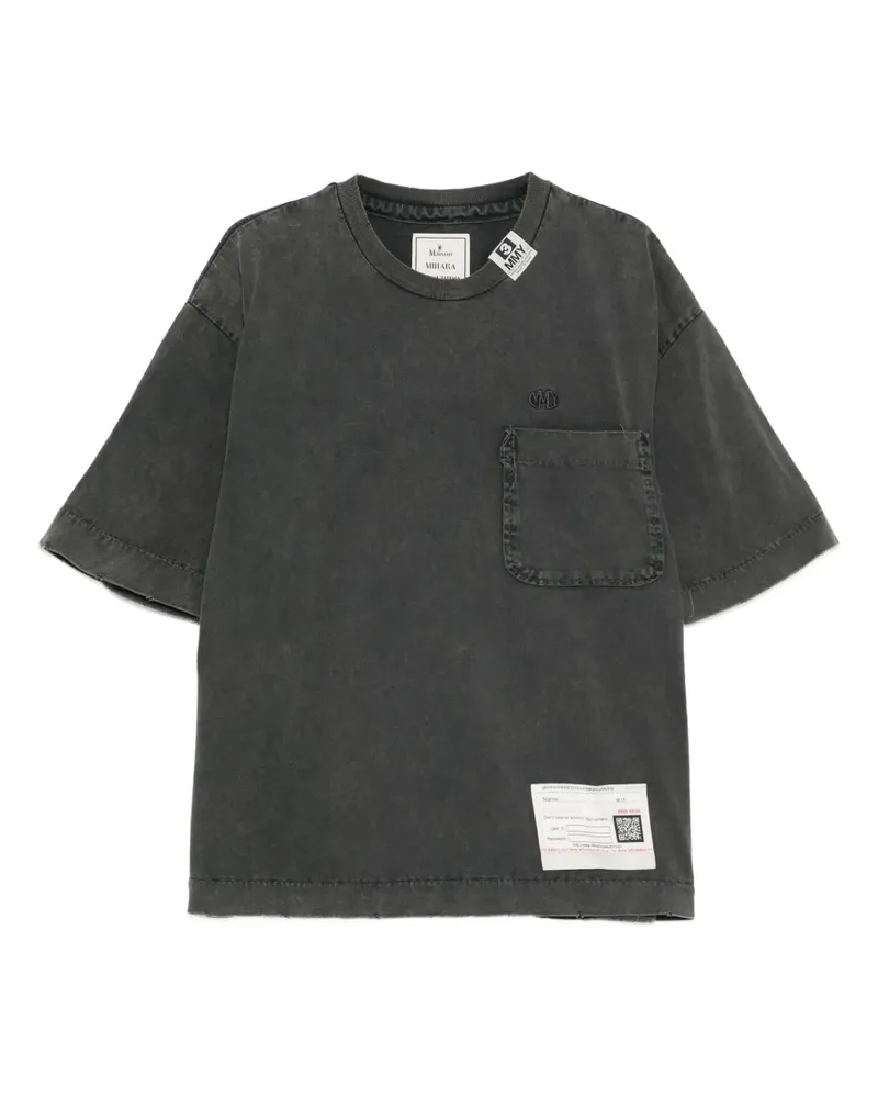 MIHARAYASUHIRO T-Shirt mit Logo-Patch - Schwarz Schwarz
