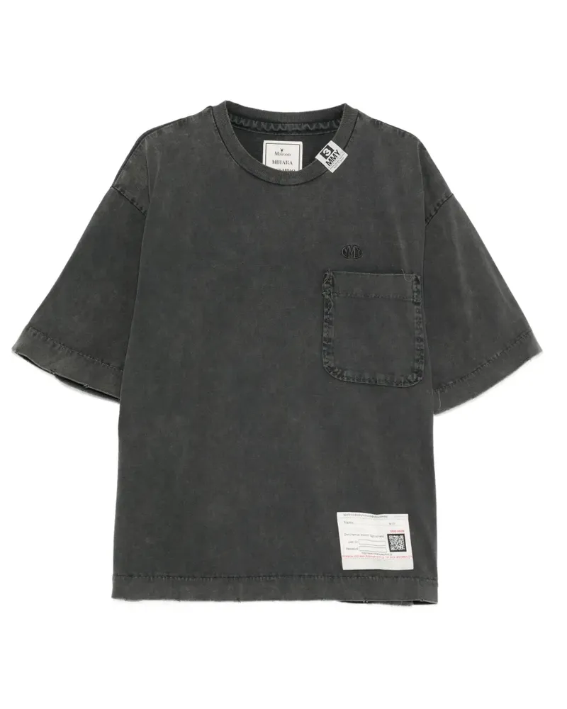 MIHARAYASUHIRO T-Shirt mit Logo-Patch - Schwarz Schwarz
