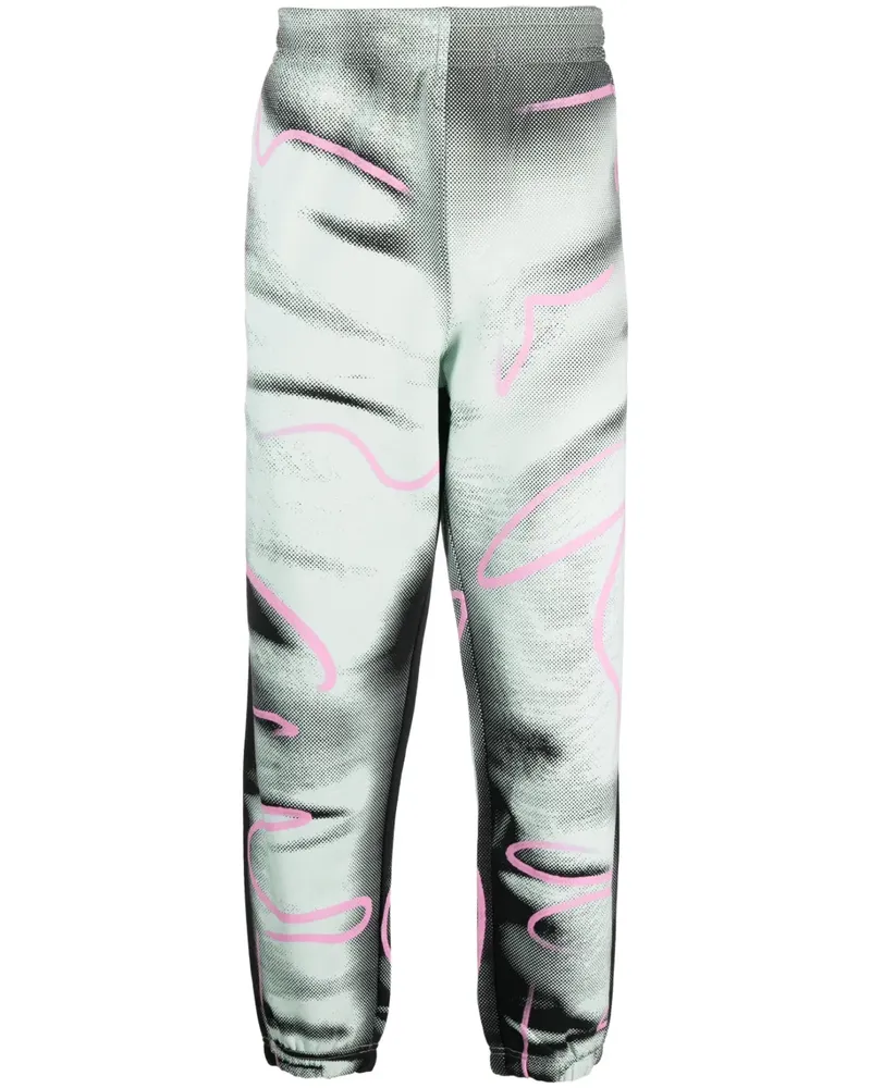 Moschino Jogginghose mit Shadows & Squiggles-Print - Grün Grün