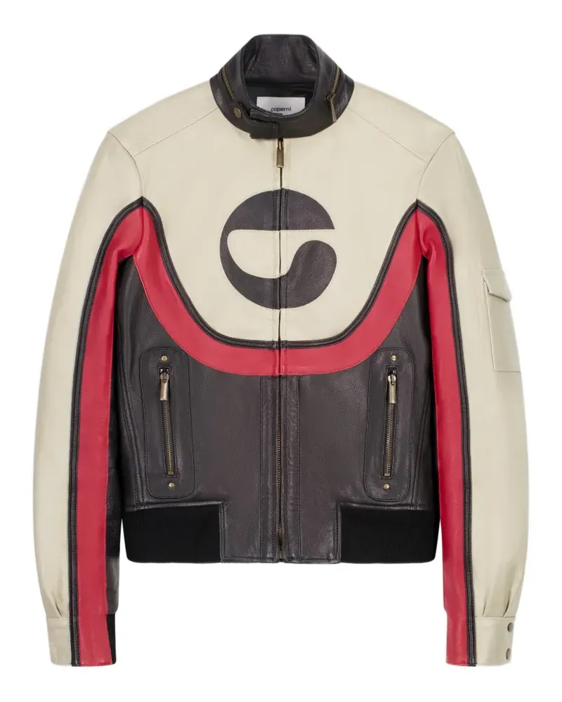 COPERNI Lederjacke mit C-Logo - Nude Nude