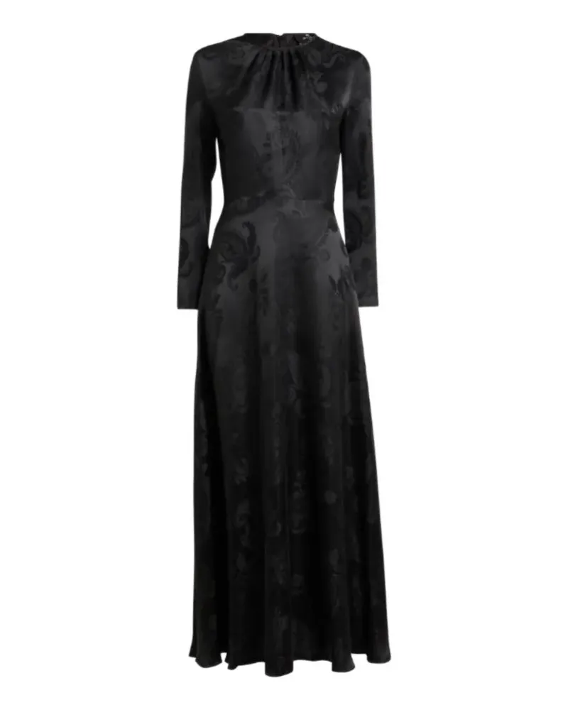 Etro Paisley jacquard flared maxi dress - Schwarz Schwarz