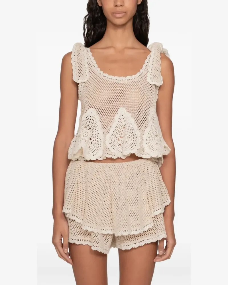 Sea Madelyn crochet-knit tank top - Nude Nude