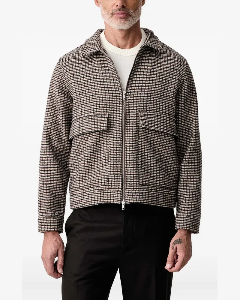 Lindbergh houndstooth check jacket - Nude Nude