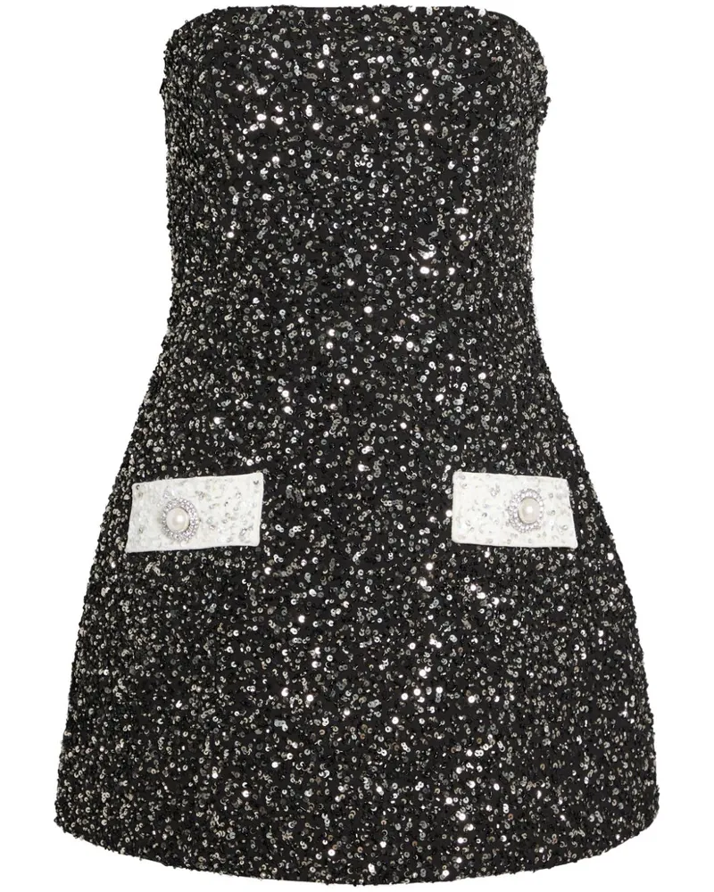Retrofête Merit Kleid - Schwarz Schwarz
