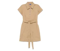Minikleid mit Logo-Stickerei - Nude