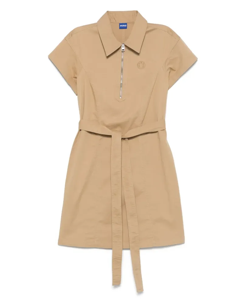 HUGO BOSS Minikleid mit Logo-Stickerei - Nude Nude