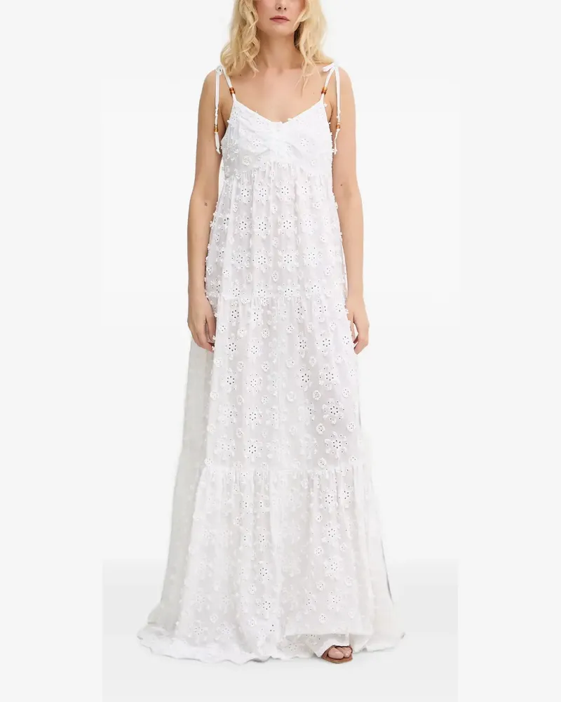 Silvian Heach broderie-anglaise maxi dress - Weiß Weiß
