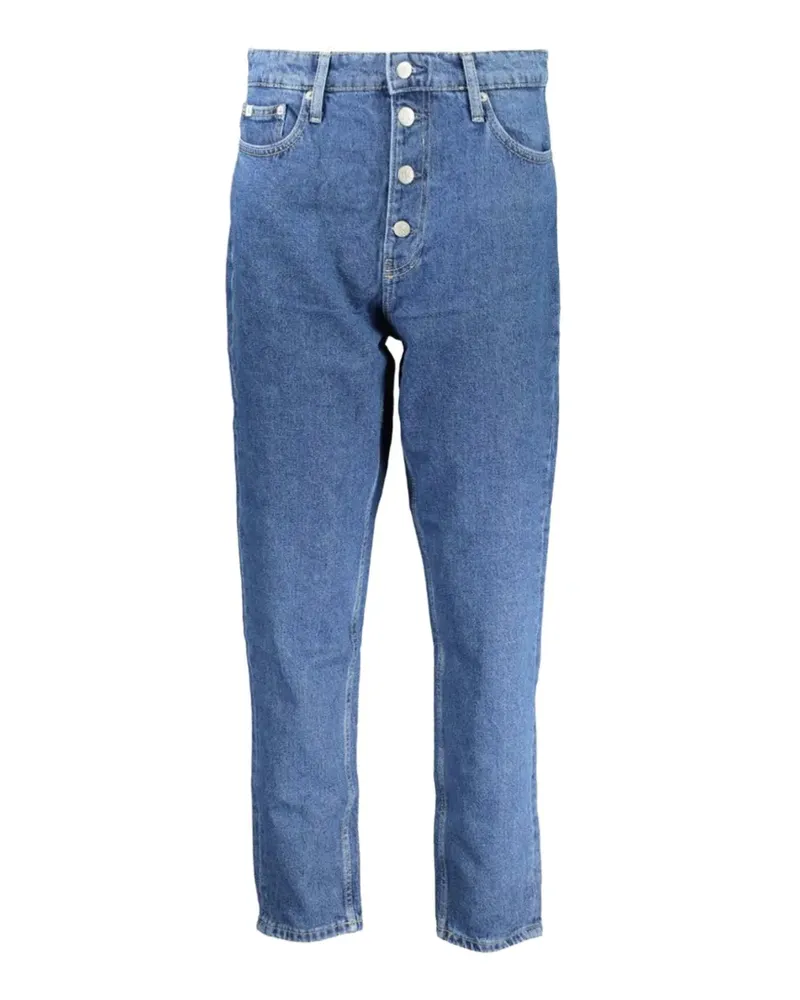 Calvin Klein button-fly straight-leg jeans - Blau Blau