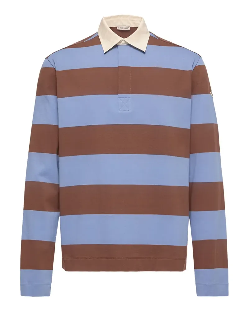 Moncler Gestreiftes Poloshirt - Blau Blau