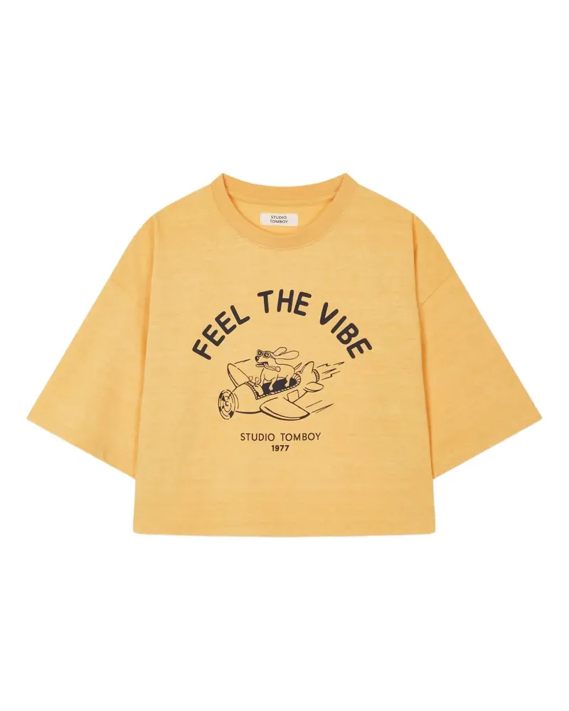STUDIO TOMBOY T-Shirt mit grafischem Print - Gelb Gelb