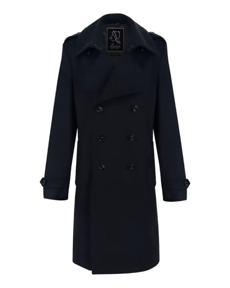 Sealup double-breasted epaulette coat - Blau Blau