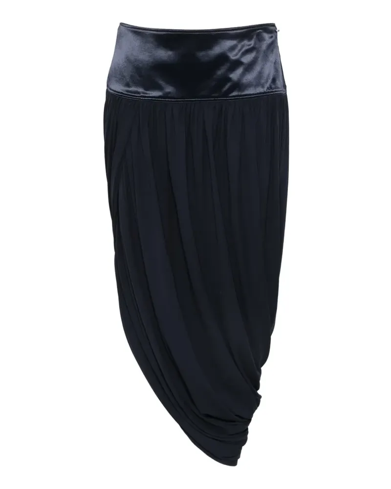 Ferragamo draped asymmetric skirt - Blau Blau