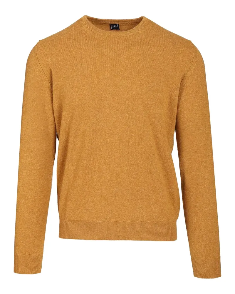 Fedeli Fein gestrickter Pullover - Gelb Gelb