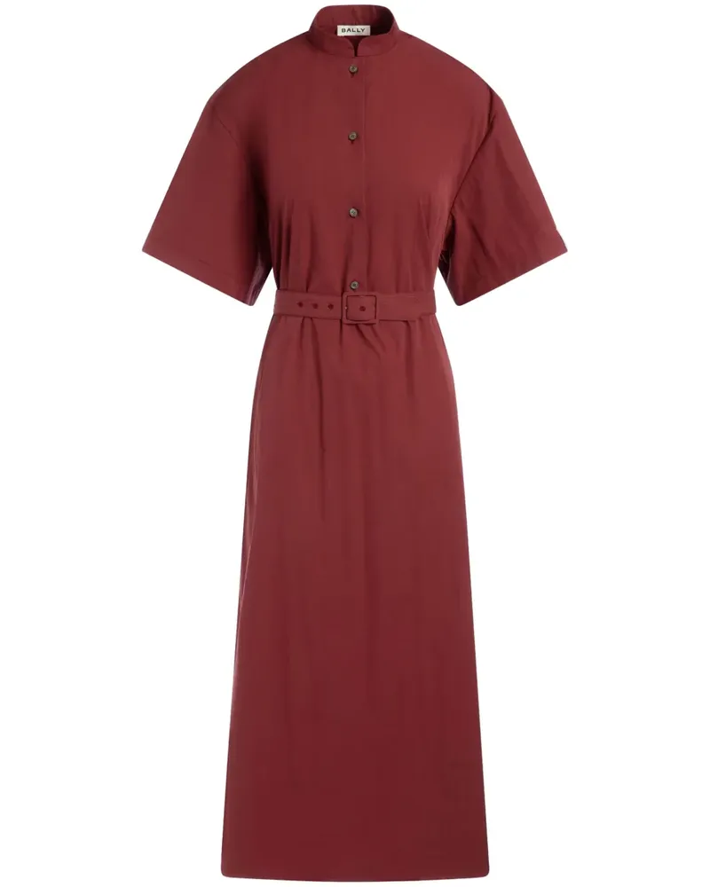 Bally Midikleid mit Gürtel - Rot Rot