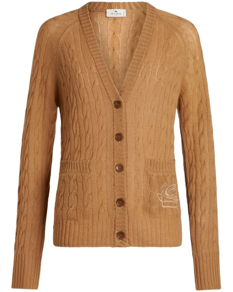 Etro Cardigan mit Zopfmuster - Braun Braun