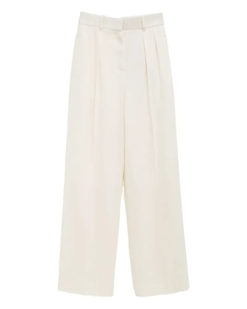 Loewe Plissierte Hose - Weiß Weiß