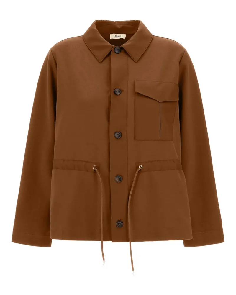 Herno Oberteil mit geknöpfter Tasche - Braun Braun