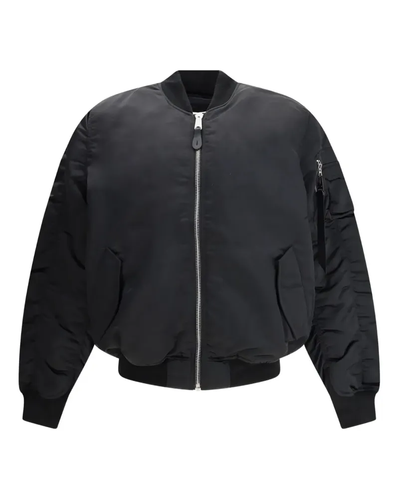 Alpha Industries Bomberjacke mit Magnettasche - Schwarz Schwarz