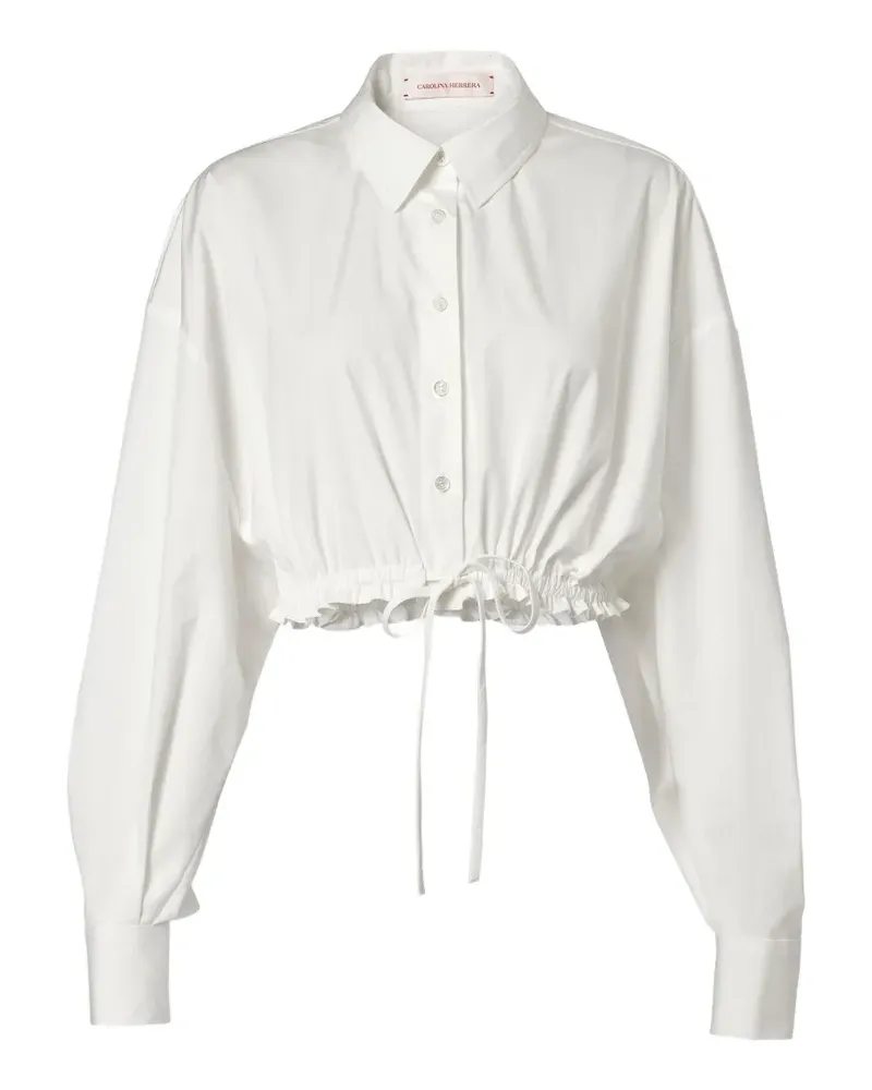 Carolina Herrera New York cropped drawstring shirt - Weiß Weiß