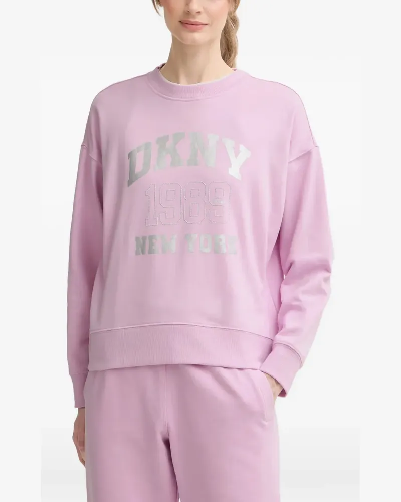 DKNY logo-print sweatshirt - Rosa Rosa