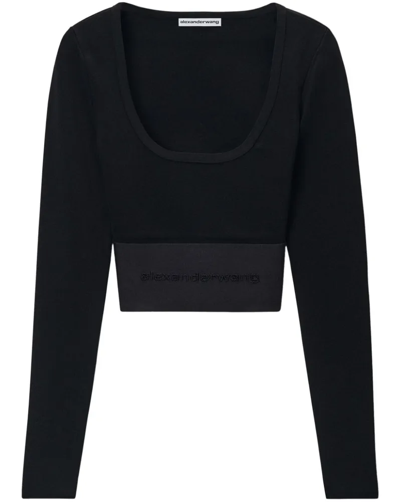 Alexander Wang Top mit U-Ausschnitt - Schwarz Schwarz